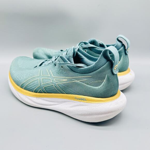 ASICS Shoes Womens 9.5 Teal Green Gel Nimbus 25 PureGEL Running Athletic Sneaker - Picture 6 of 13